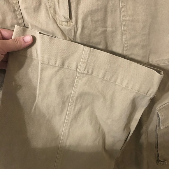 TWP Coop Wide Leg Pant with Cargo Pockets in Cotton Twill Khaki Tan - Size 6 - Picture 4 of 9